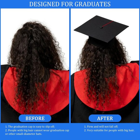 Graduation Cap Headband Insert, Grad Caps Headband Insert, Adjustable, Secures C - Picture 3 of 8
